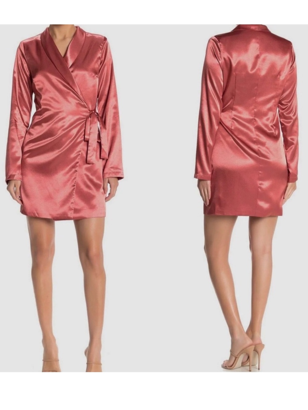Satin Blazer Mini Dress